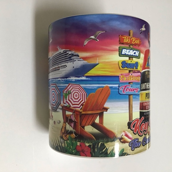 Key West Florida Coffee Mug Southernmost Point Wraparound Graphic Souvenir NEW - Picture 2 of 15